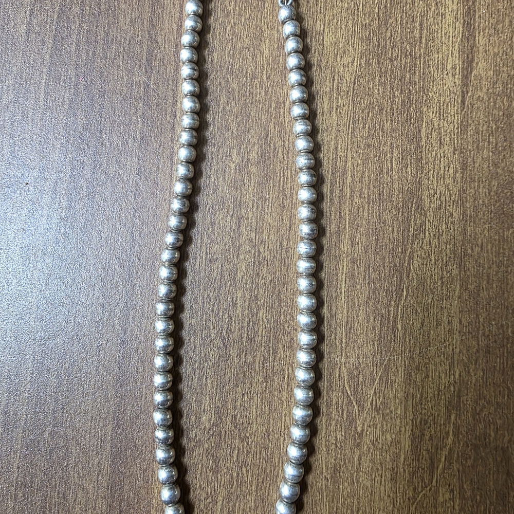 Vintage Taxco 925 Beaded Necklace 16", 40 Grams
